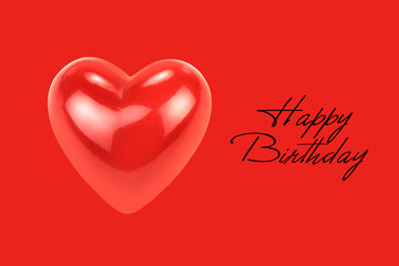 Red heart shape with 