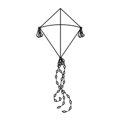 cute kite flying icon