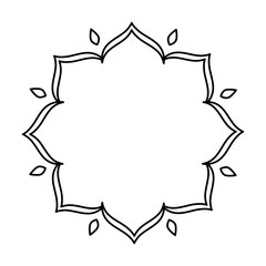 elegant floral frame icon