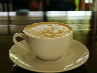 cup of coffee on table
