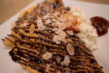 Dessert, sprinkle and flour