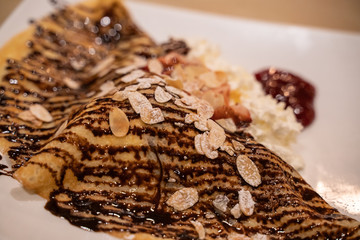 Dessert, sprinkle and flour