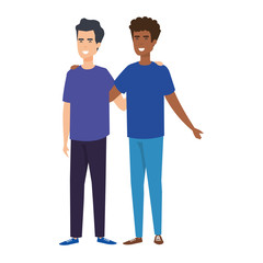 Obraz premium young and casual men characters