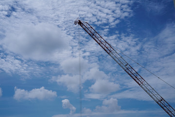 A part of crane at construction side
