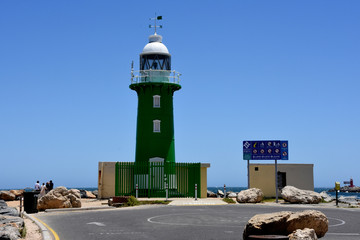 Starboard green light house at the entrance to Freemantle Harbour