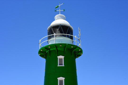 Starboard green light house at the entrance to Freemantle Harbour