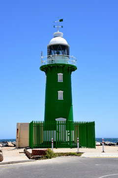 Starboard green light house at the entrance to Freemantle Harbour