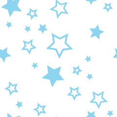 Holiday seamless pattern with falling stars. Vector illustration