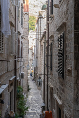Fototapeta premium narrow street in old town