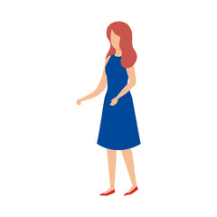 beautiful and young woman character