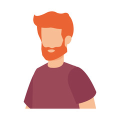 young man with beard avatar character
