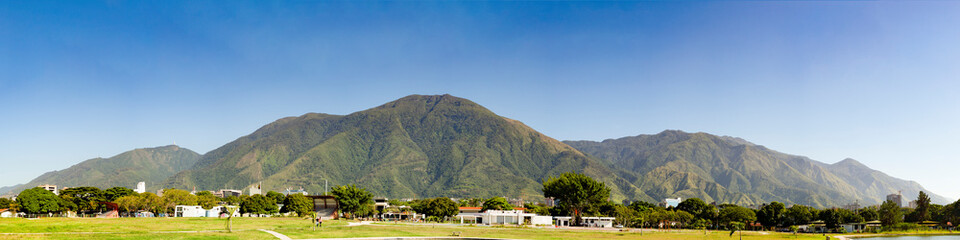 View of the  iconic  Caracas mountain el Avila or Waraira Repano. Caracas Venezuela.