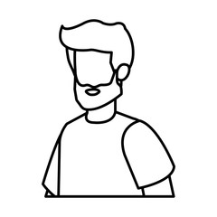young man with beard avatar character