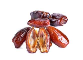 dried date on white background
