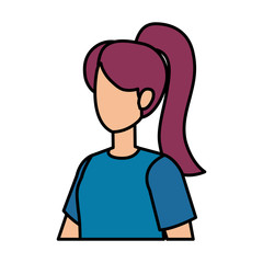 beautiful and young woman character