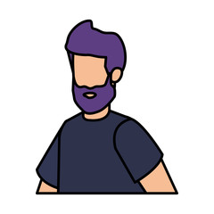 young man with beard avatar character