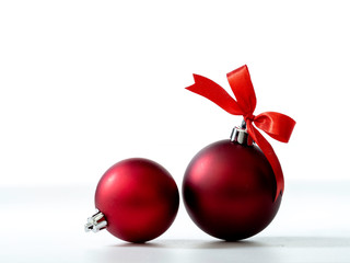 christmas decorations isolated on white background