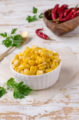 Sweet canned corn