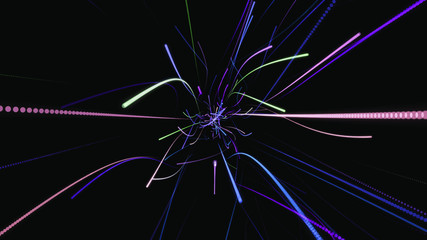 Abstract background with circles and lines. Different shades and thickness.