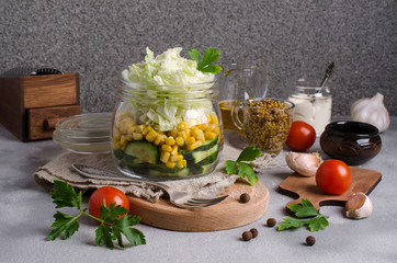 Traditional vegetable salad