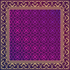 Obraz premium Design print. The pattern of geometric ornament. Vector illustration. The idea for design prints for neck scarves, carpets, bandanas