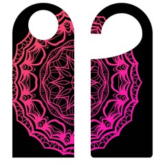 Hanger badge.Vector Illustration with floral mandala decoration