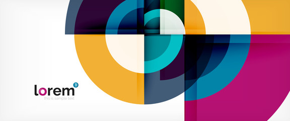 Obraz premium Circle abstract background, geometric modern design template