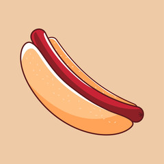 Hot Dog food vector design