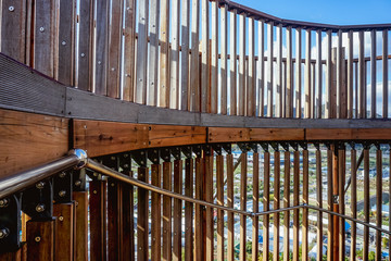 Railing stairs observation tower