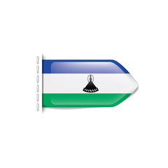 Lesotho flag, vector illustration on a white background