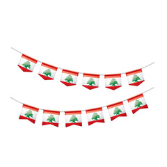Fototapeta na wymiar Lebanese flag, vector illustration on a white background