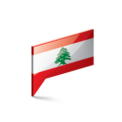 Lebanese flag, vector illustration on a white background