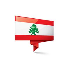 Lebanese flag, vector illustration on a white background