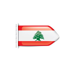 Lebanese flag, vector illustration on a white background