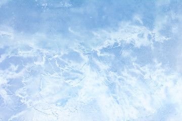 The texture of the ice. The frozen water.Winter background  