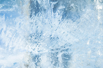 The texture of the ice. The frozen water.Winter background  