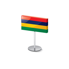 Mauritius flag, vector illustration on a white background