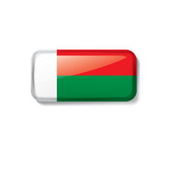 Madagascar flag, vector illustration on a white background
