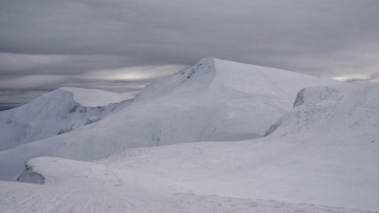 mountains in winter