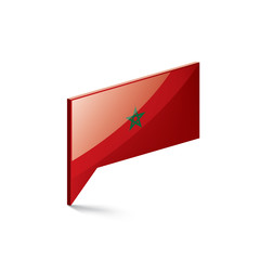 Morocco flag, vector illustration on a white background