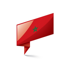 Morocco flag, vector illustration on a white background