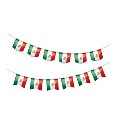 Obraz premium Mexican flag, vector illustration on a white background