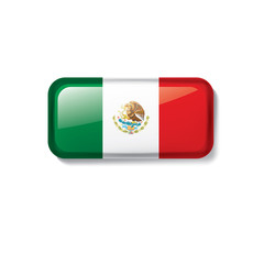Mexican flag, vector illustration on a white background