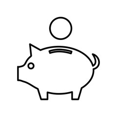 Vector piggy bank icon