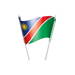 Namibia flag, vector illustration on a white background