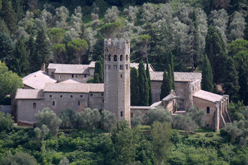 Fototapeta na wymiar View of San Severo e Martirio Abbey (Orvieto, Umbria, Italy) 