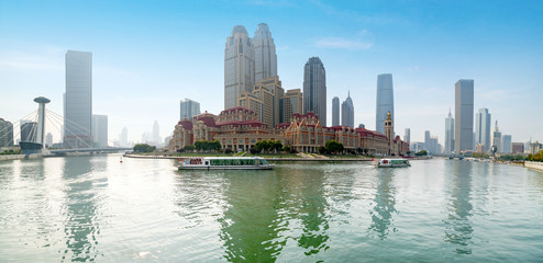 Urban architectural landscape in Tianjin, China