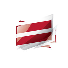 Latvia flag, vector illustration on a white background