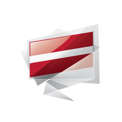 Latvia flag, vector illustration on a white background
