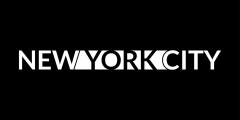 New York city style slogan or typography print design. NYC fashion graphic for t-shirt and apparels, banner, poster or placard. Vector illustration.